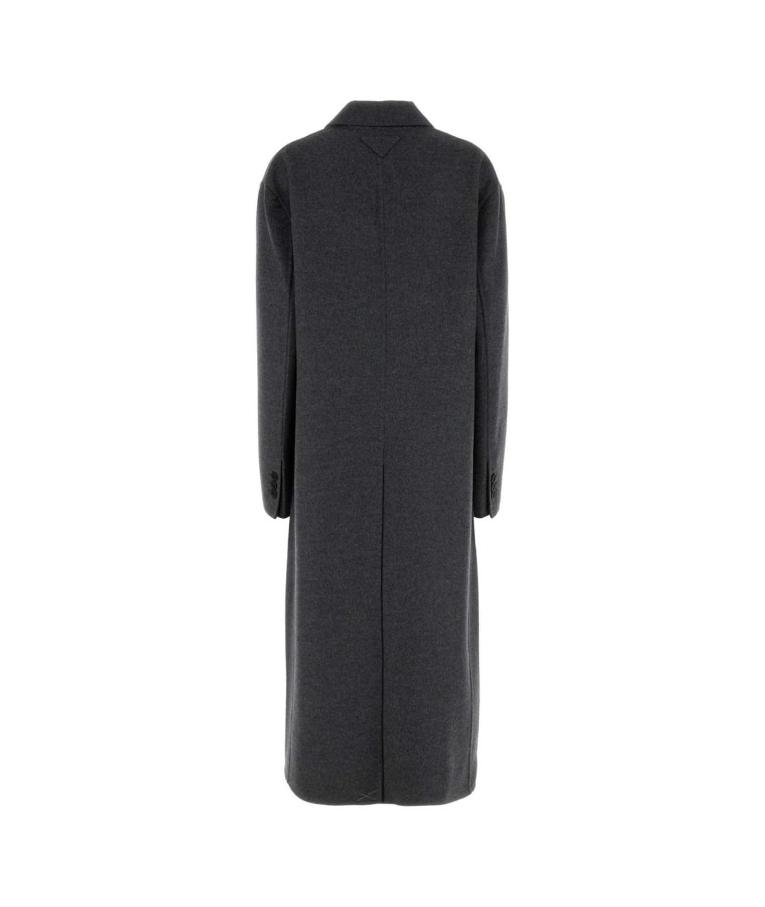 PRADA Серое шерстяное пальто, фото 2