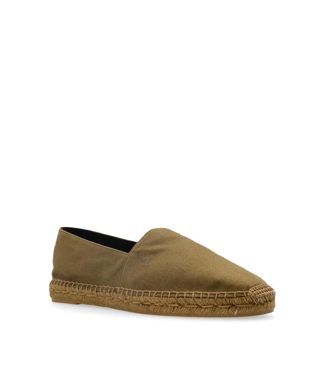 SAINT LAURENT Зеленые текстильные эспадрильи, фото 3