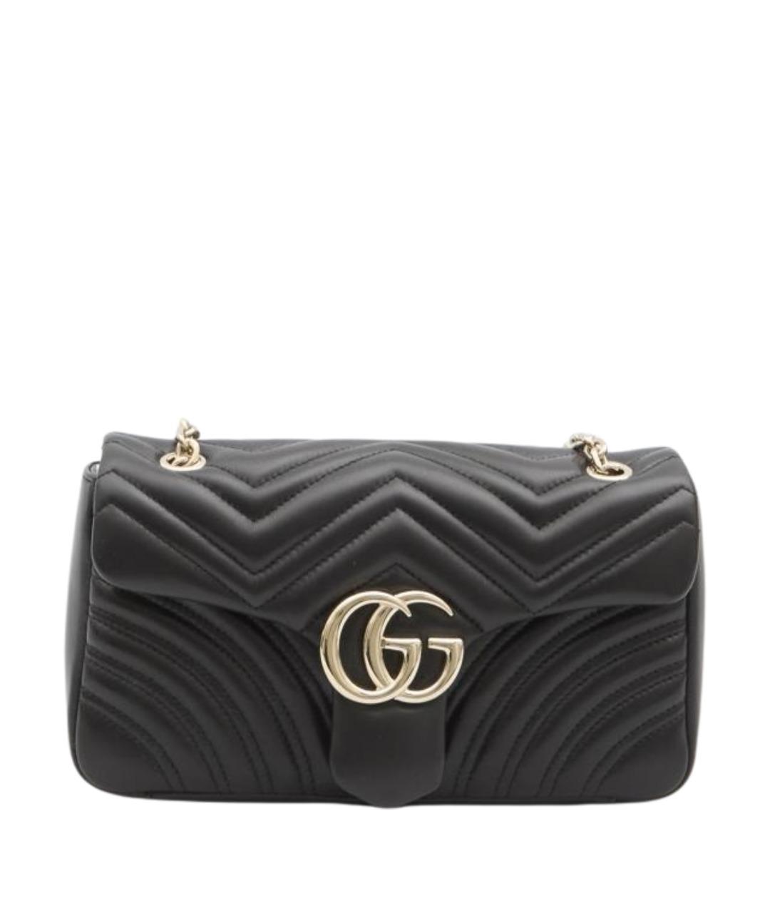 GUCCI Черная кожаная сумка через плечо, фото 1