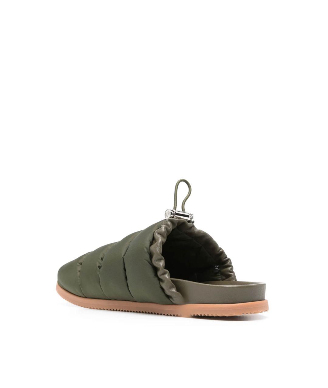 MONCLER Хаки текстильные сабо, фото 5