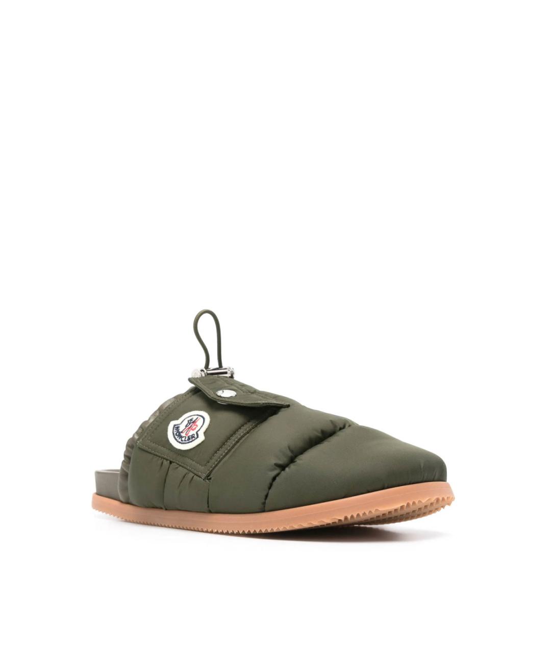 MONCLER Хаки текстильные сабо, фото 3