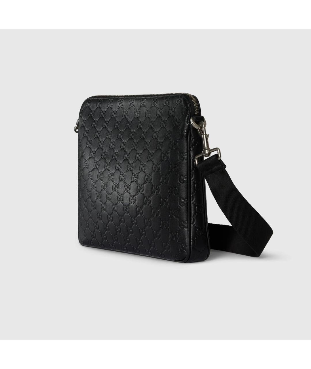 GUCCI Черная кожаная сумка на плечо, фото 2