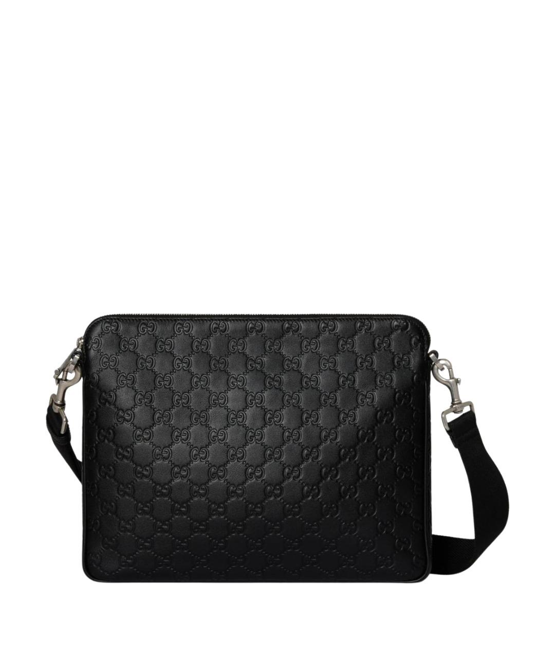 GUCCI Черная кожаная сумка на плечо, фото 1