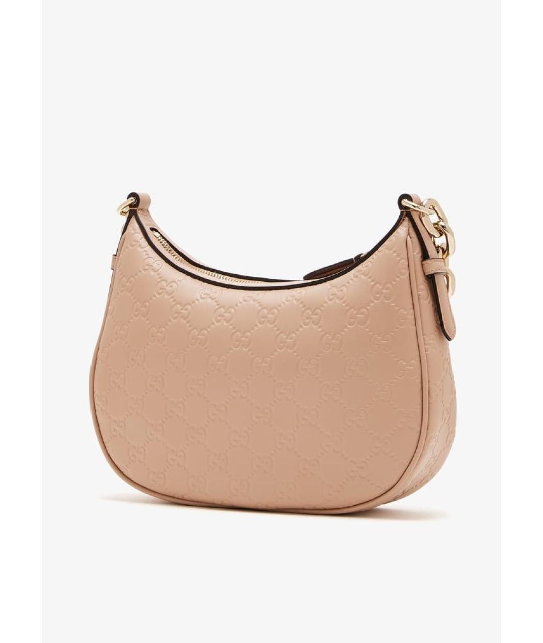 GUCCI Бежевая кожаная сумка через плечо, фото 3