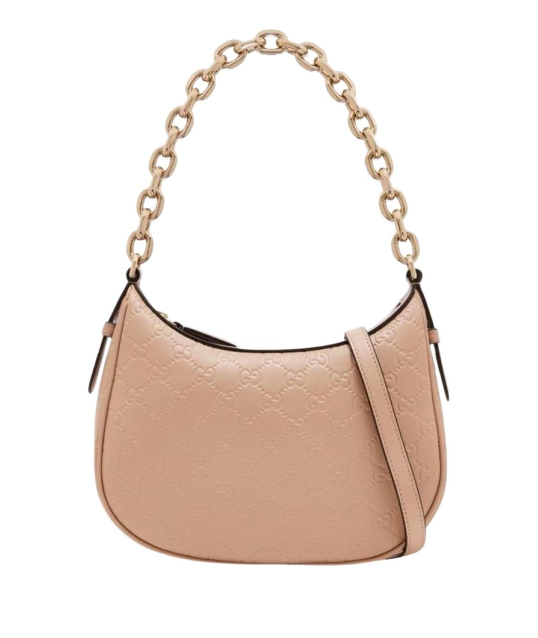 GUCCI Бежевая кожаная сумка через плечо, фото 1