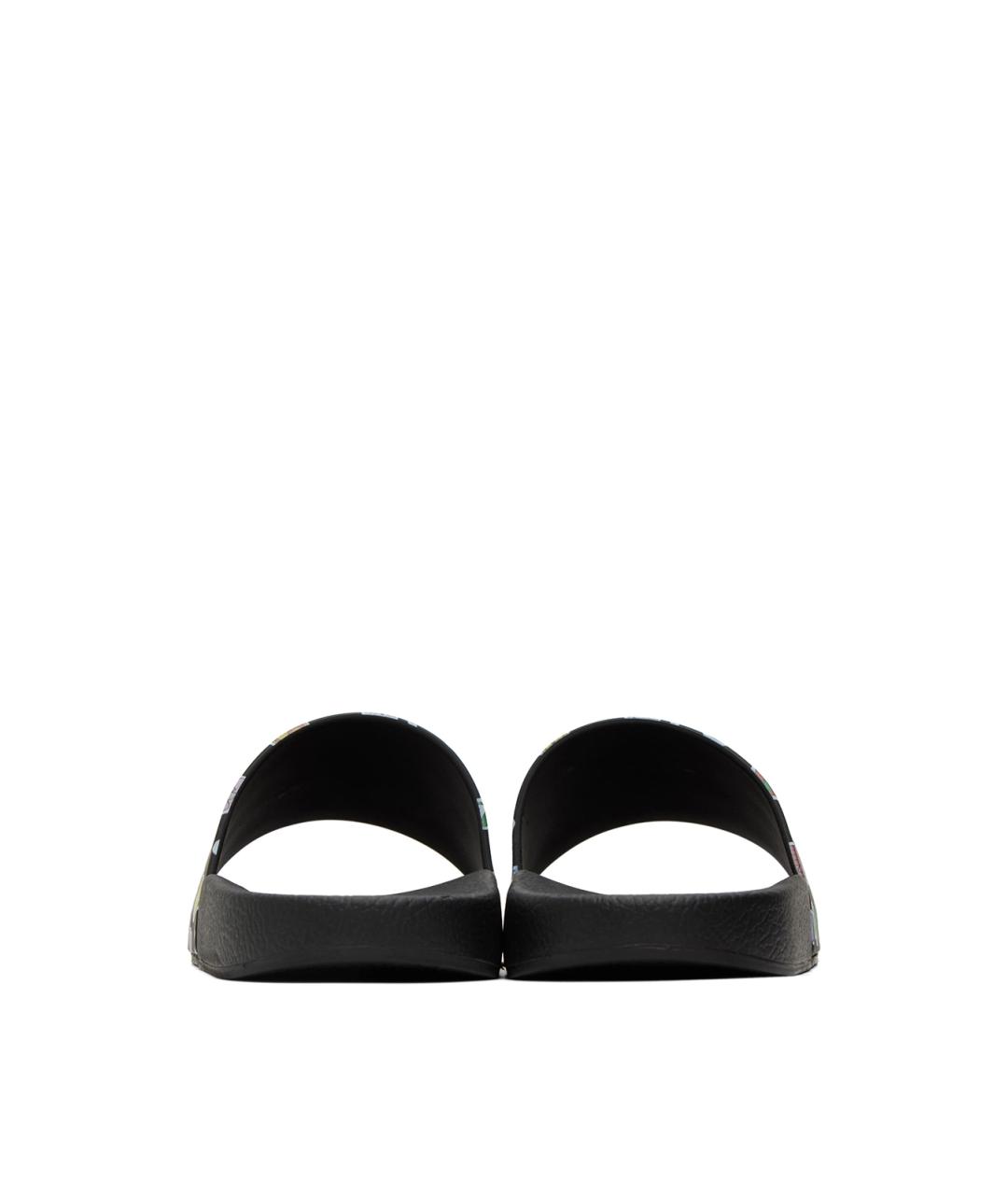 J.W.ANDERSON Черные резиновые шлепанцы, фото 3