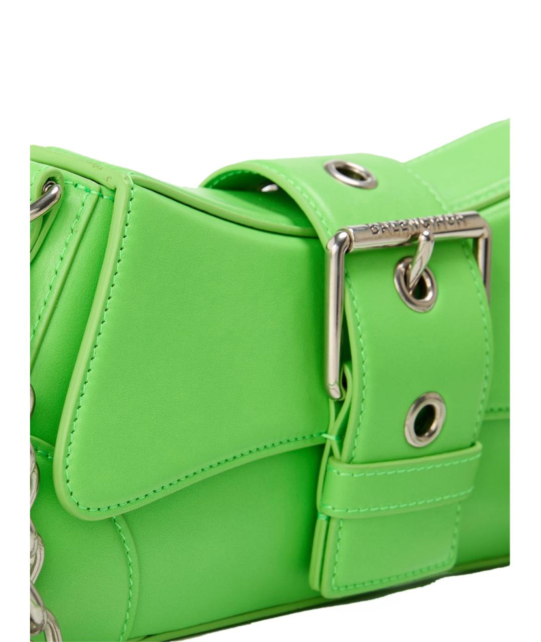 BALENCIAGA Зеленая кожаная сумка через плечо, фото 3