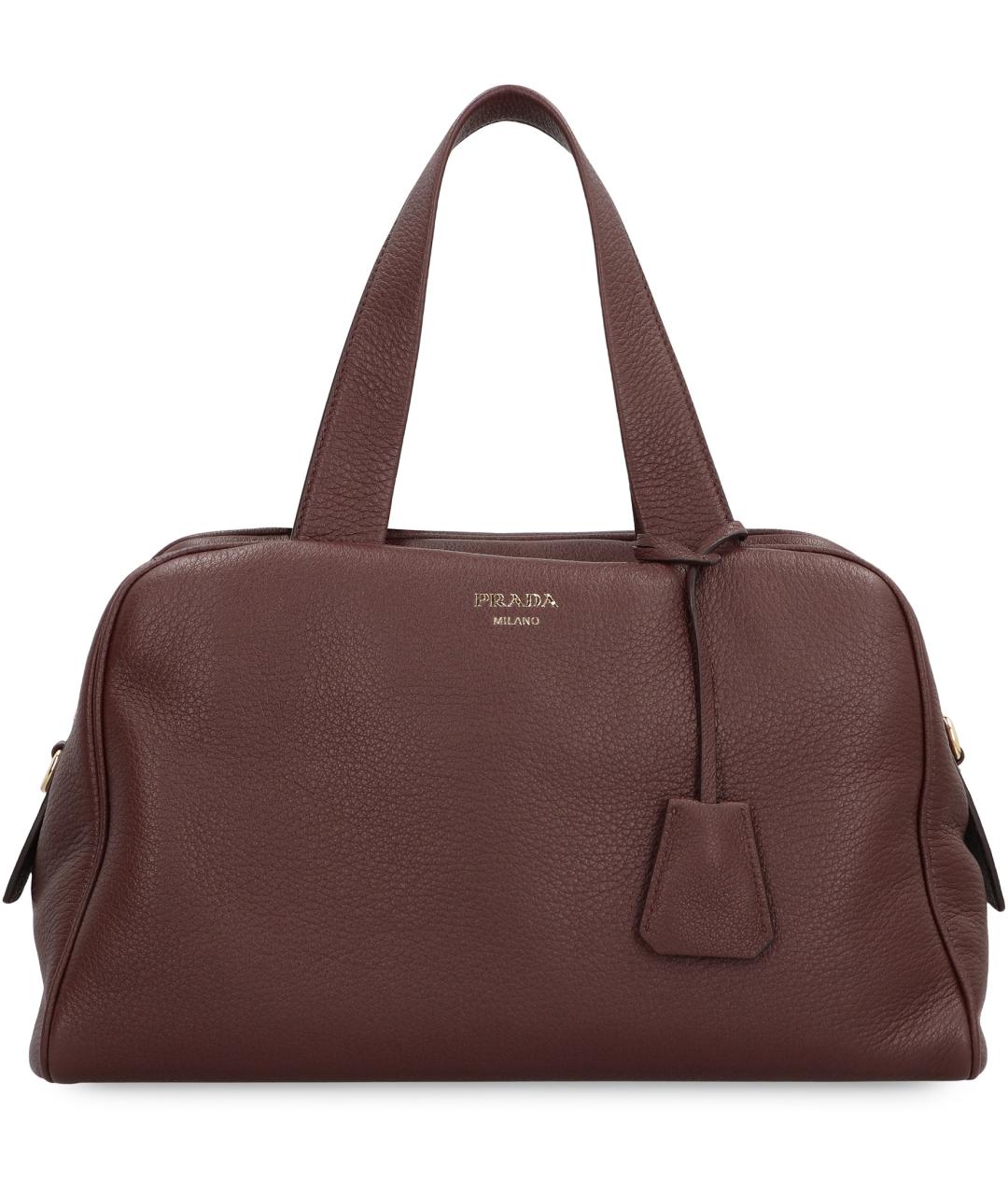 PRADA Коричневая кожаная сумка тоут, фото 2