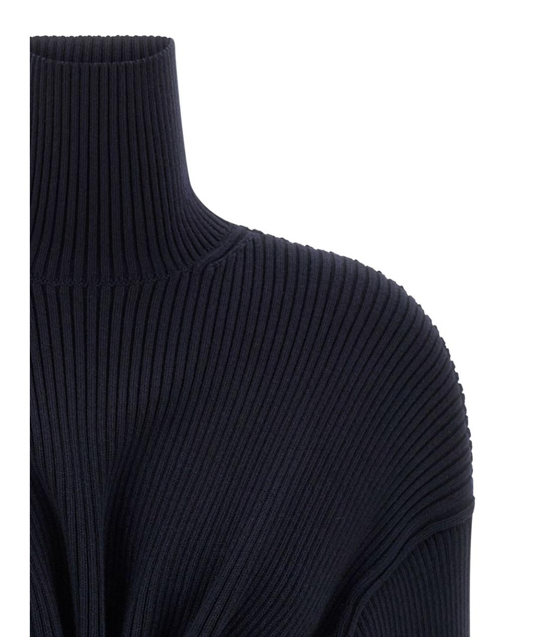 BALENCIAGA Темно-синее хлопковое повседневное платье, фото 4