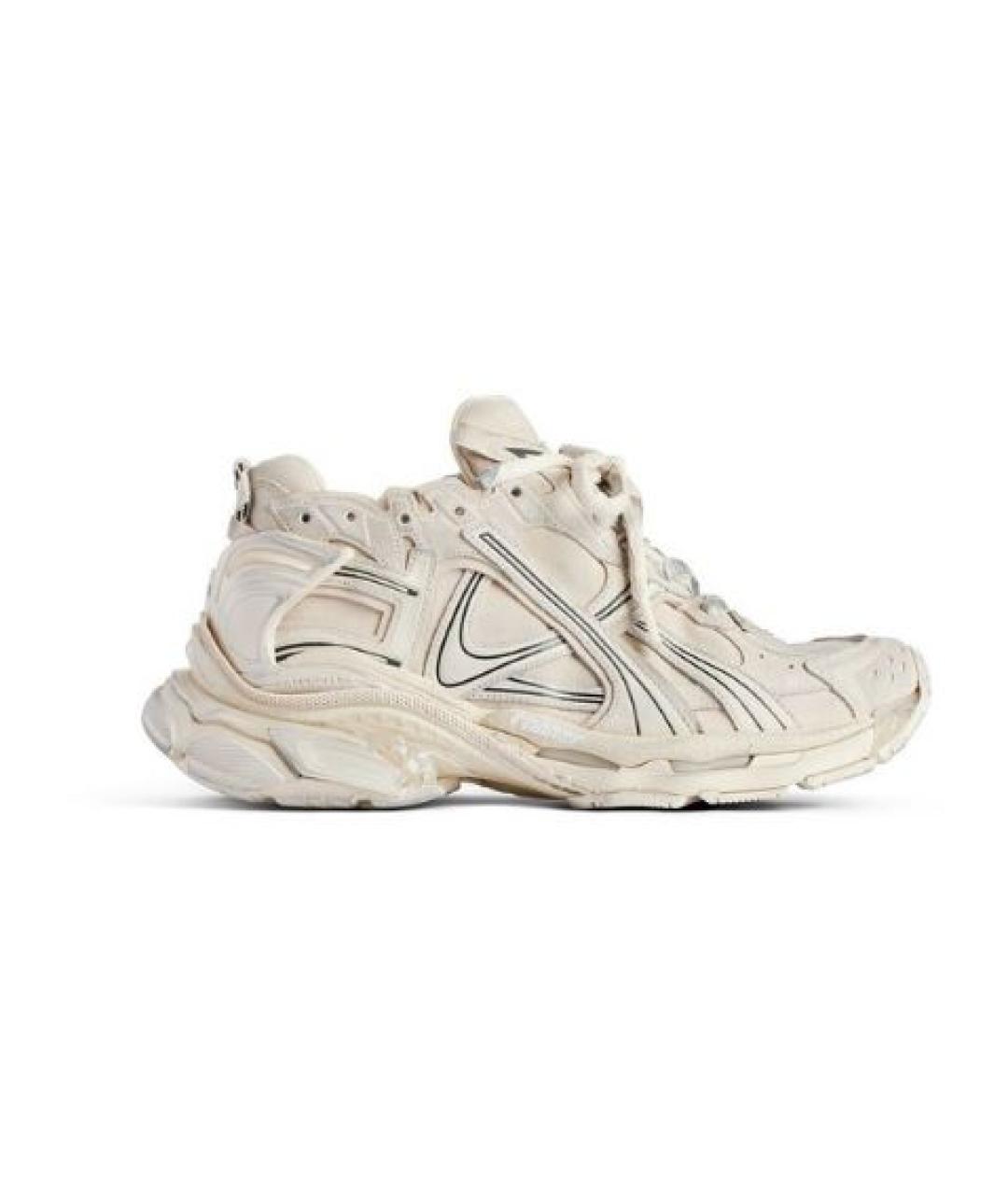 BALENCIAGA Бежевые текстильные кроссовки, фото 1