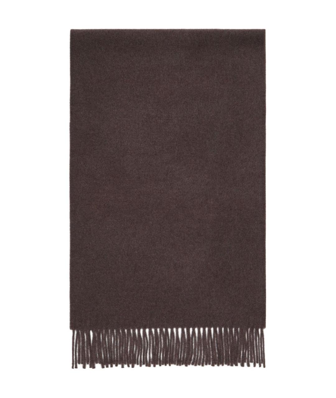 BRUNELLO CUCINELLI Коричневый кашемировый шарф, фото 5