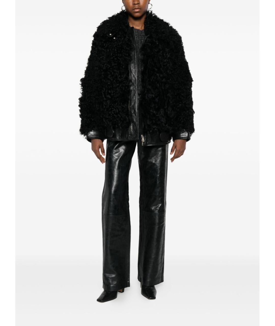 GOLDEN GOOSE DELUXE BRAND Черная кожаная куртка, фото 4