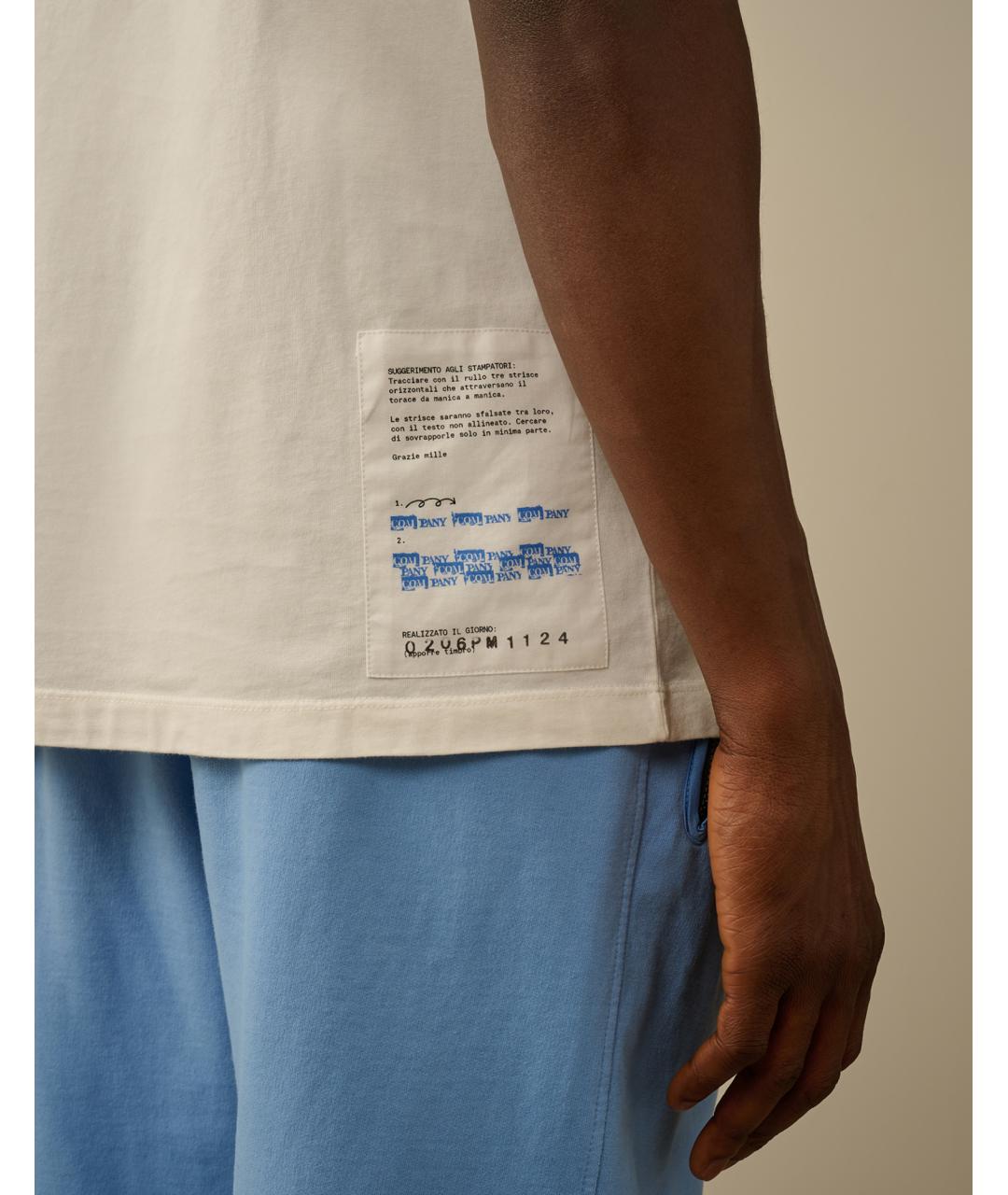 CP COMPANY Белая хлопковая футболка, фото 4