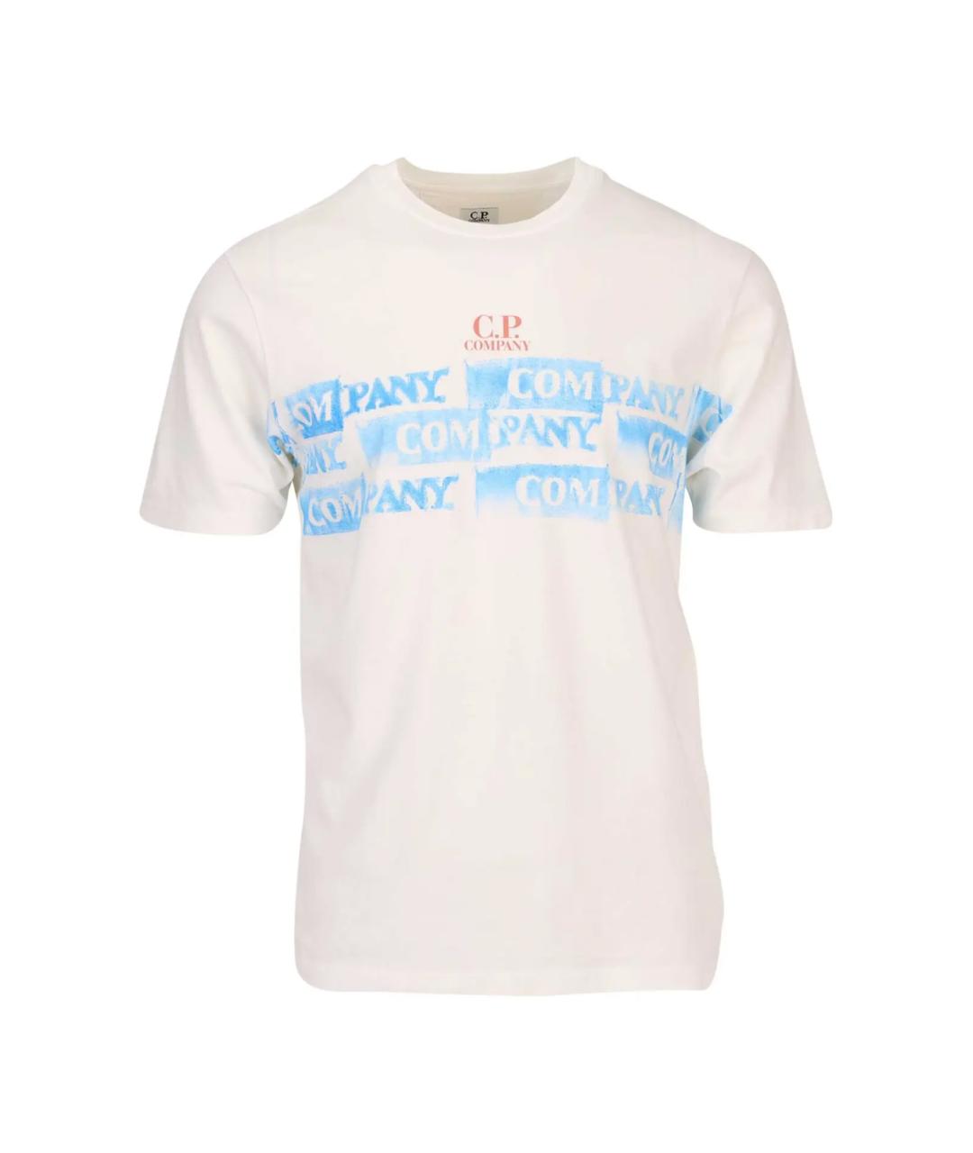 CP COMPANY Белая хлопковая футболка, фото 1