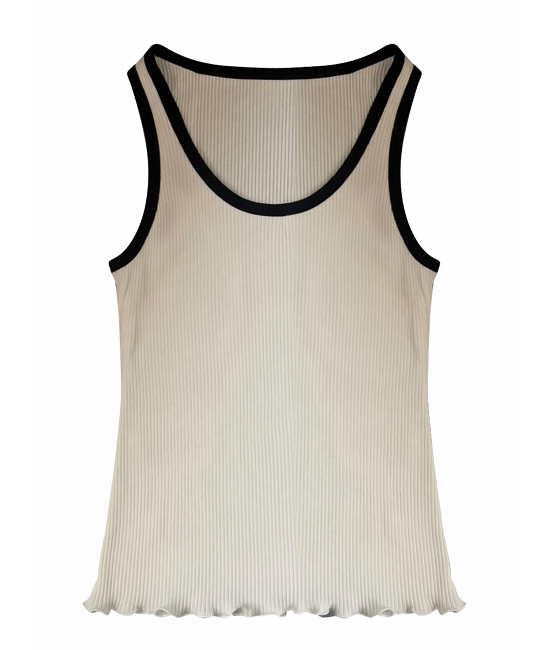 CHANEL Белая хлопковая майка, фото 1