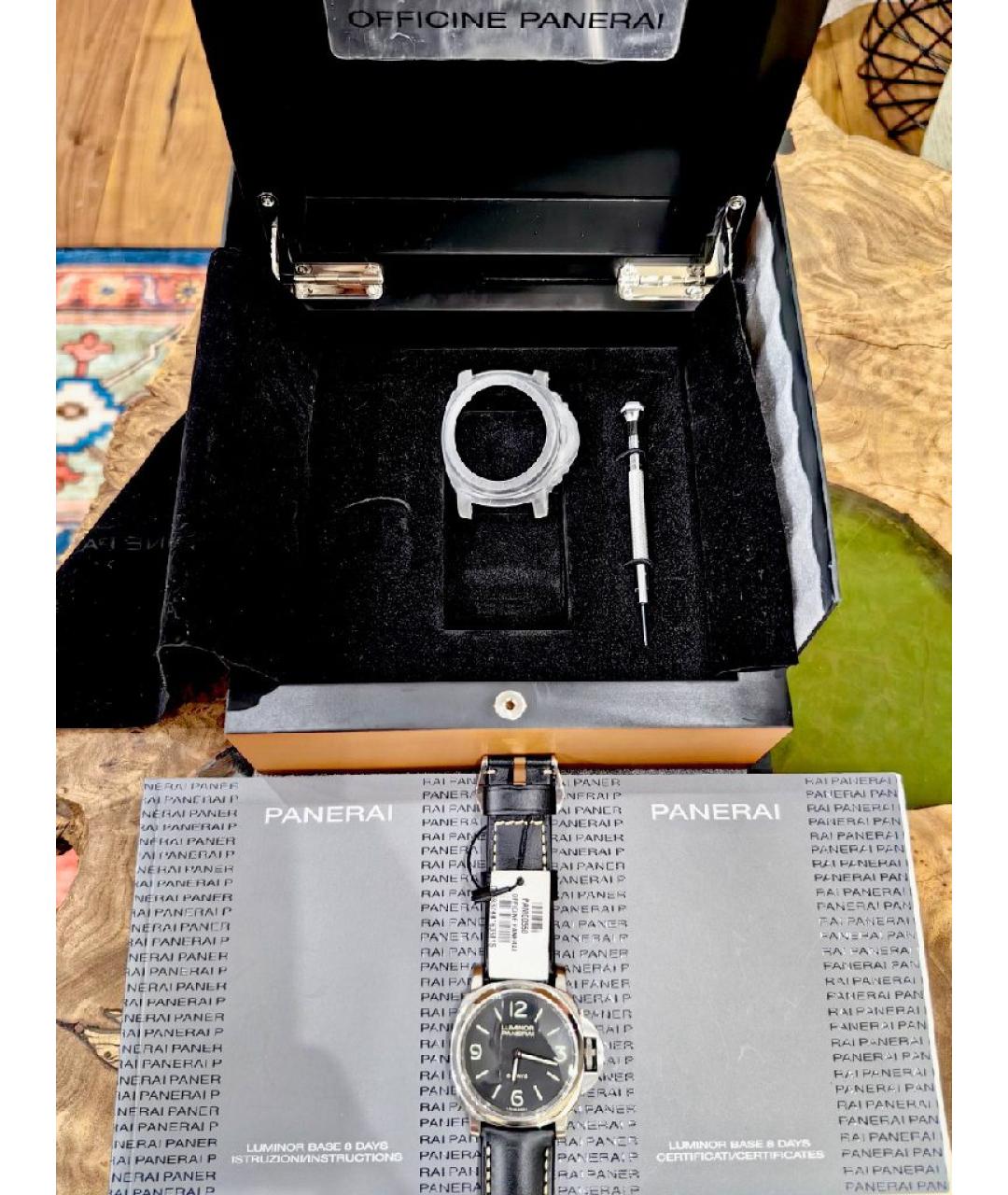 PANERAI Серебряные стальные часы, фото 3