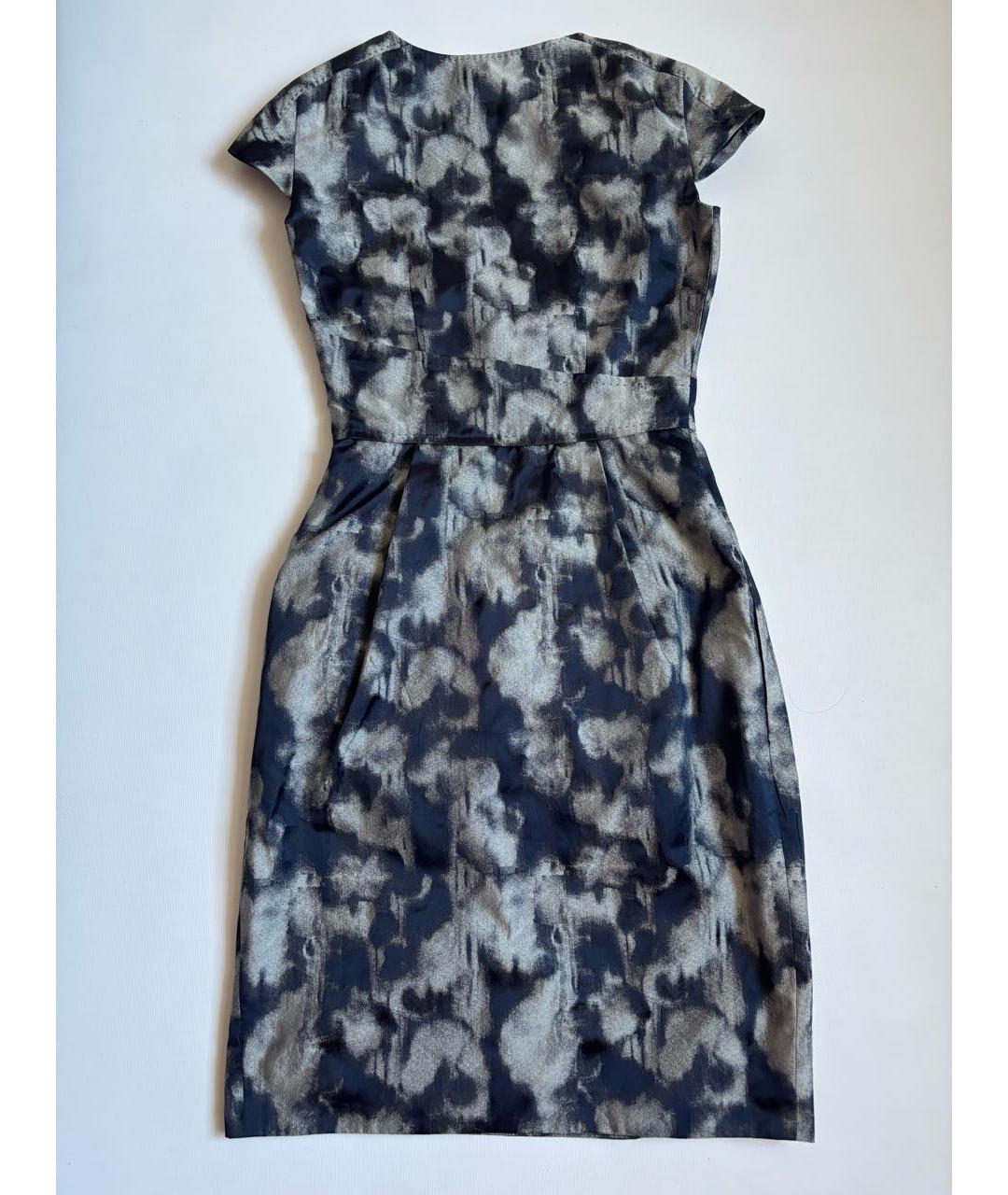 CAROLINA HERRERA Синее льняное повседневное платье, фото 2