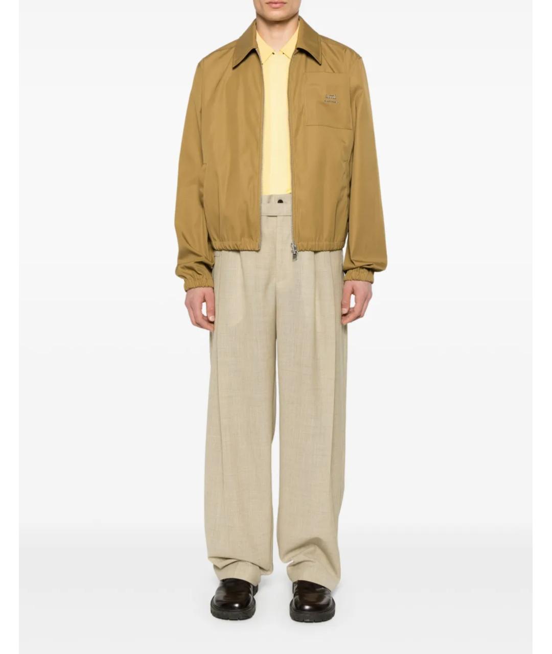 Ami Paris Коричневая полиамидовая куртка, фото 2