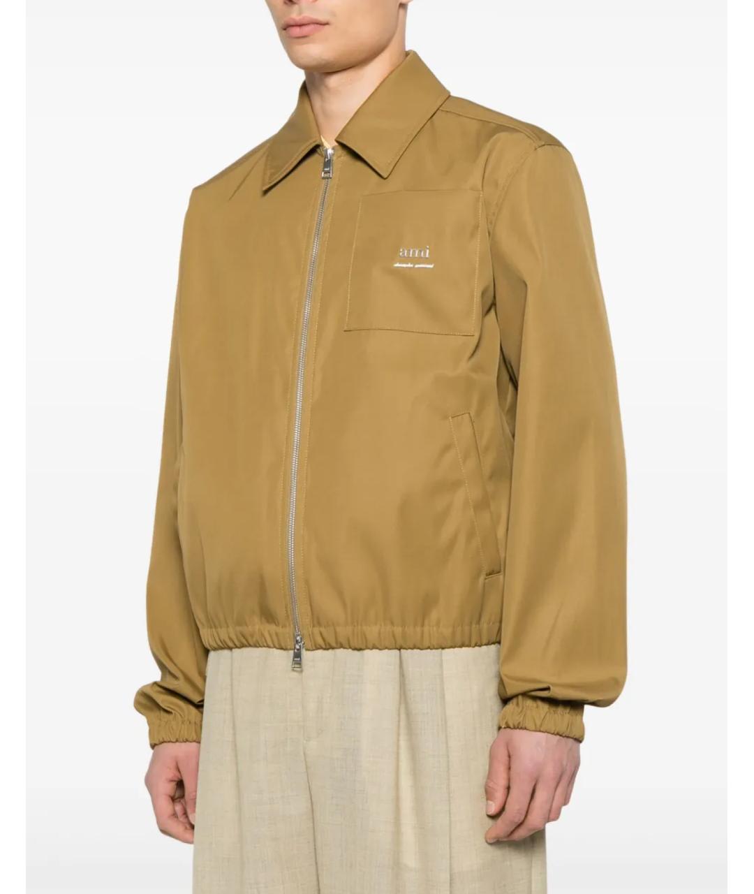 Ami Paris Коричневая полиамидовая куртка, фото 3