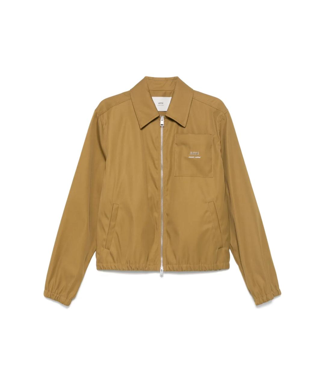 Ami Paris Коричневая полиамидовая куртка, фото 1
