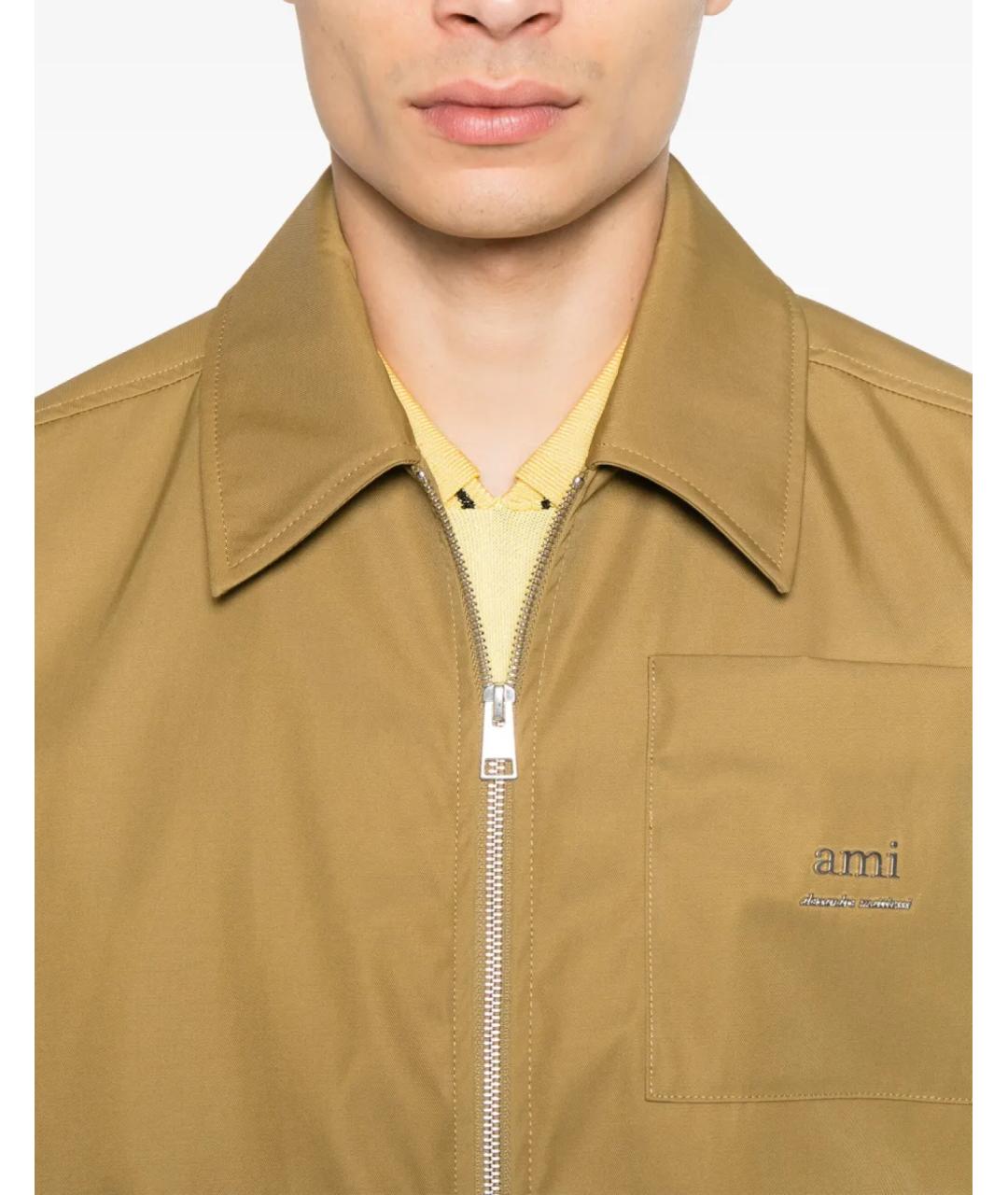 Ami Paris Коричневая полиамидовая куртка, фото 5