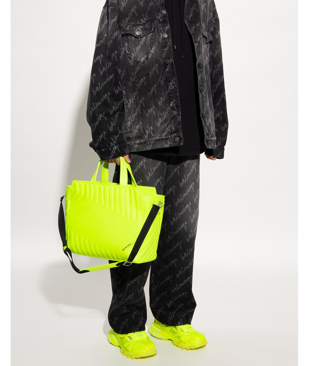 BALENCIAGA Желтые синтетические низкие кроссовки / кеды, фото 5