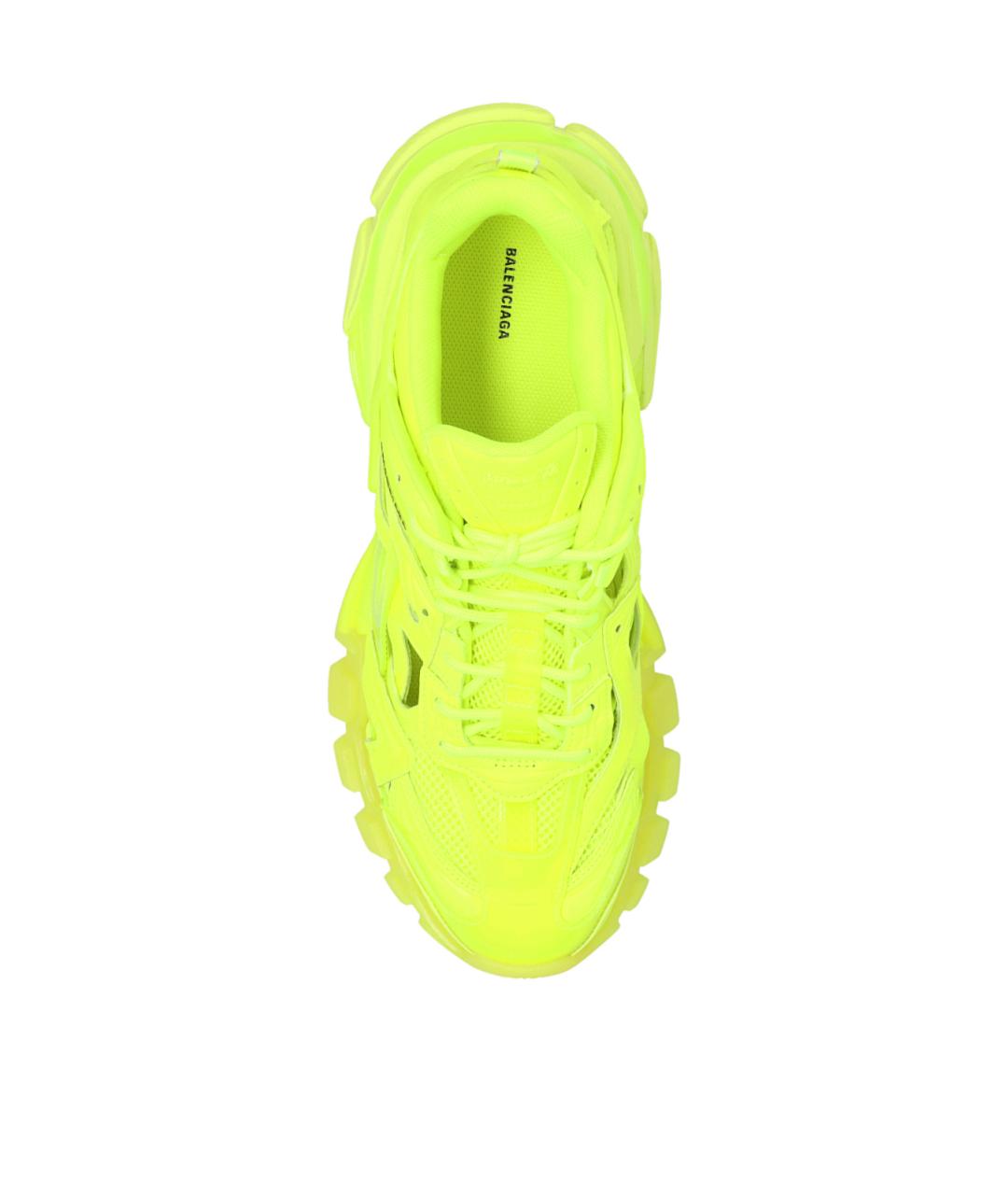 BALENCIAGA Желтые синтетические низкие кроссовки / кеды, фото 4