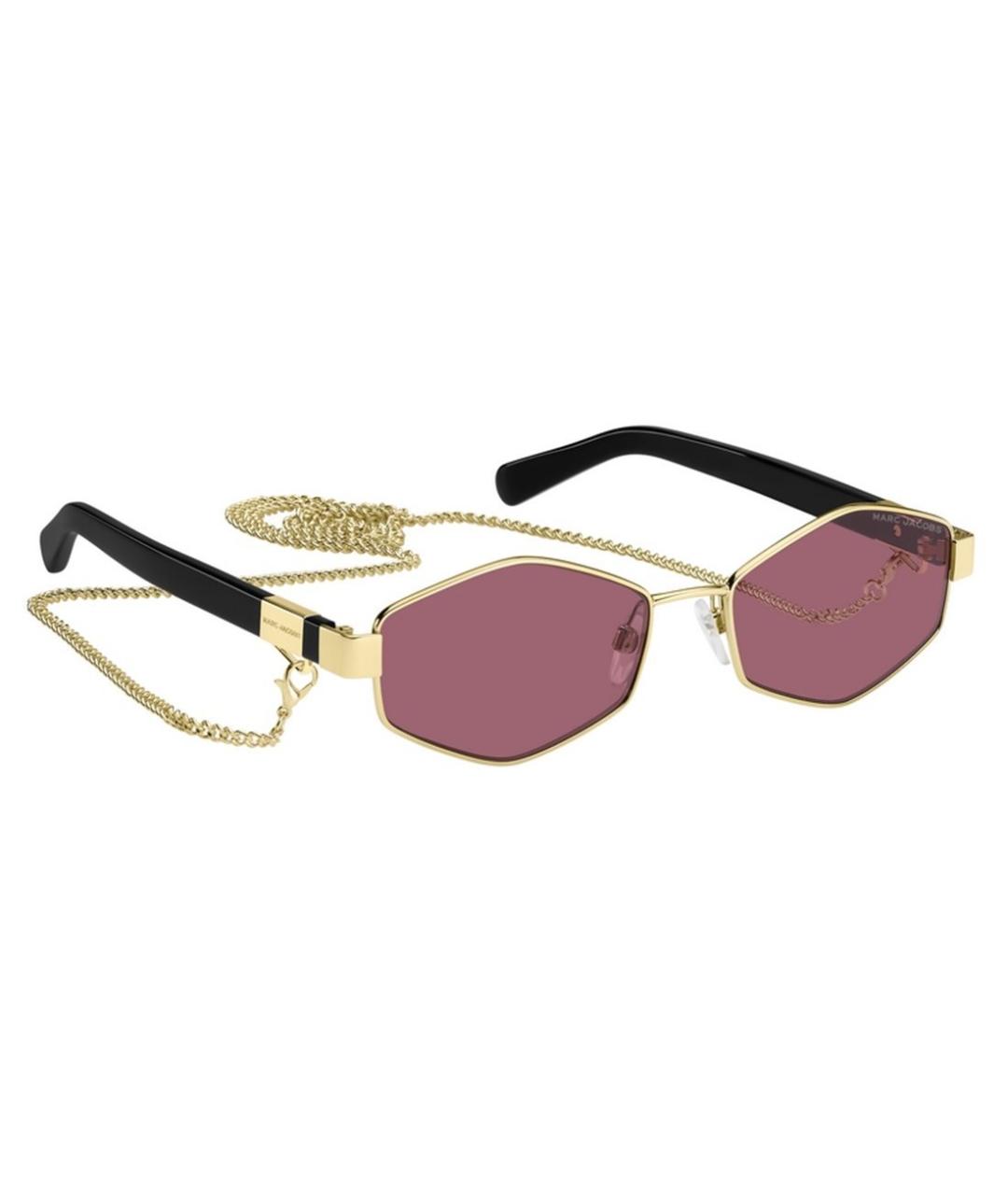 MARC JACOBS Золотые металлические солнцезащитные очки, фото 3