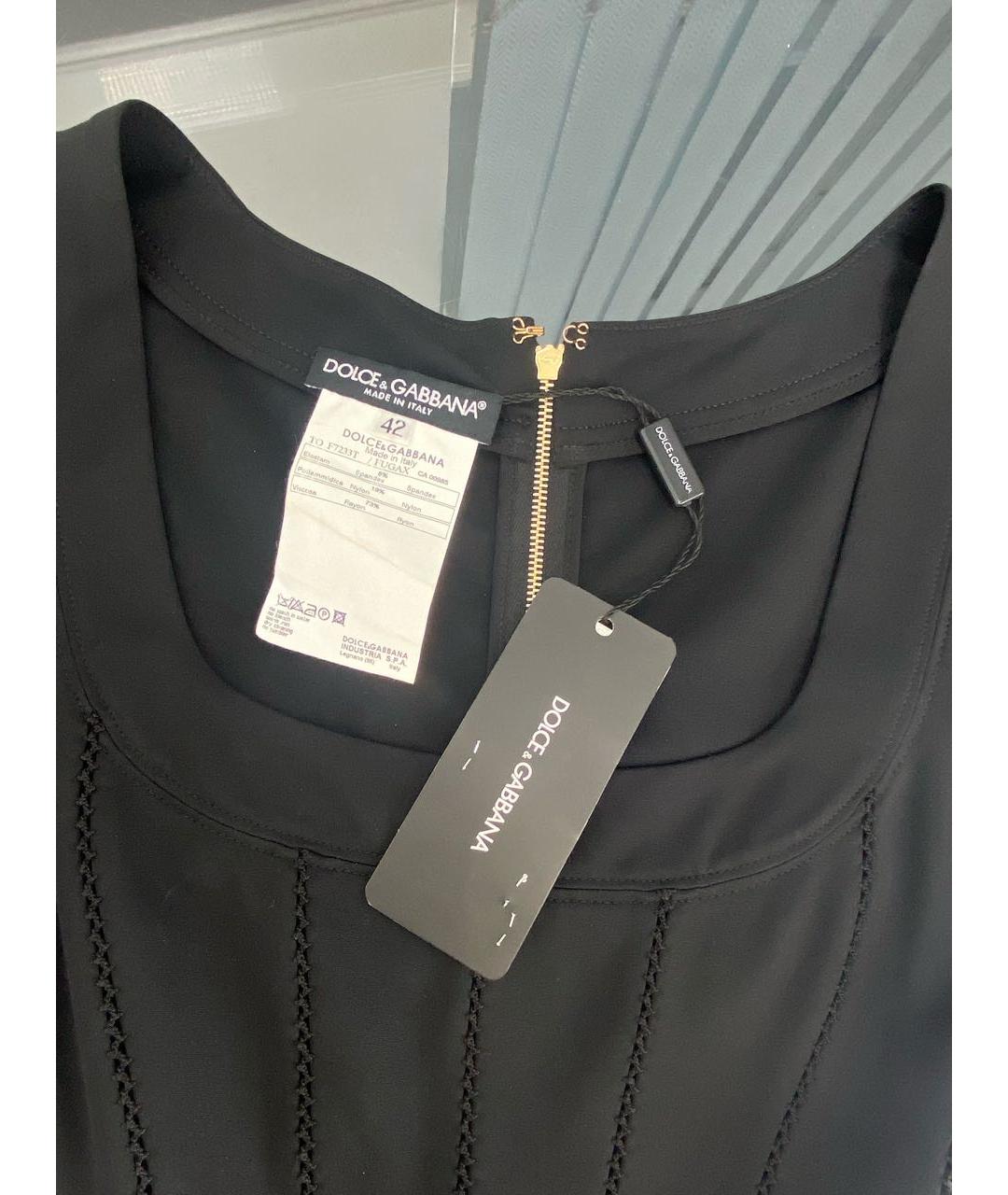 DOLCE&GABBANA Черный вискозный корсет, фото 3