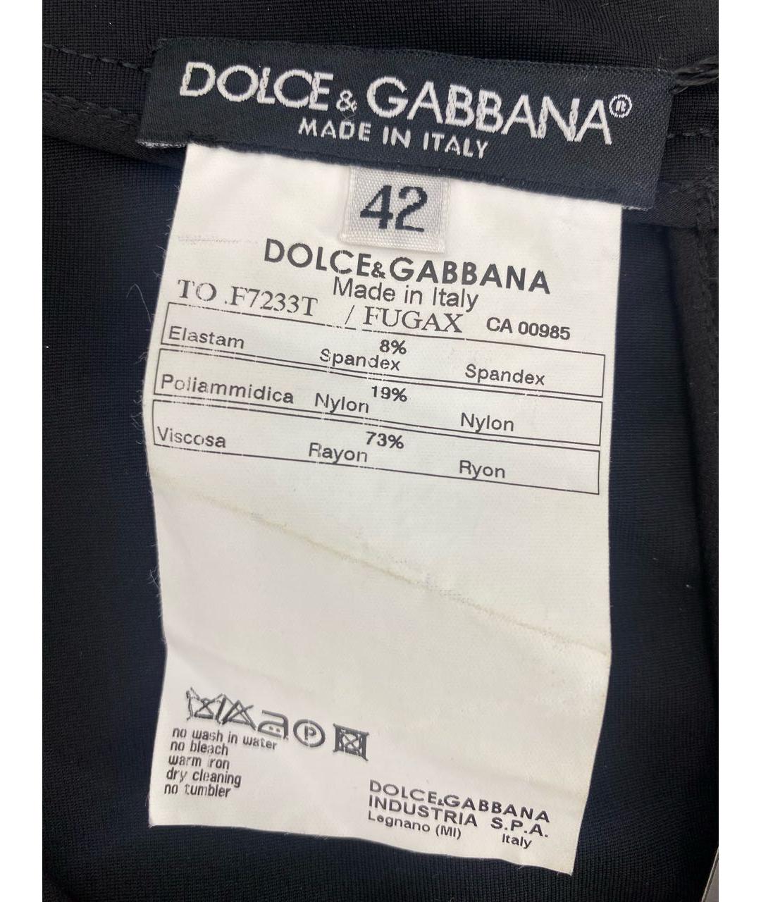 DOLCE&GABBANA Черный вискозный корсет, фото 7