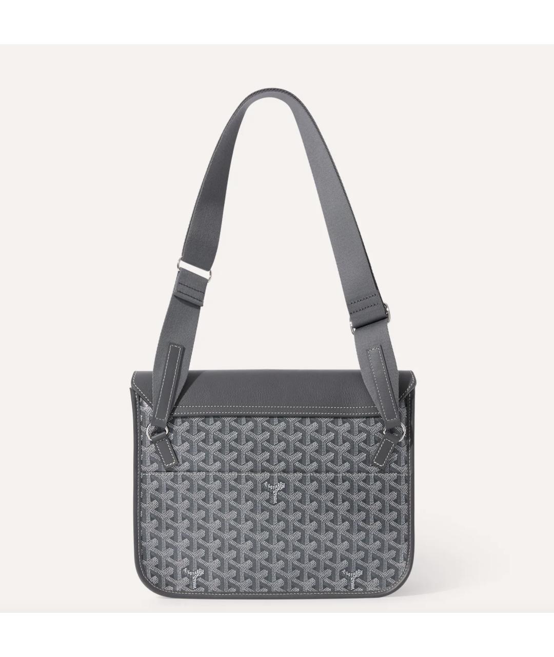 GOYARD Серая кожаная сумка на плечо, фото 3