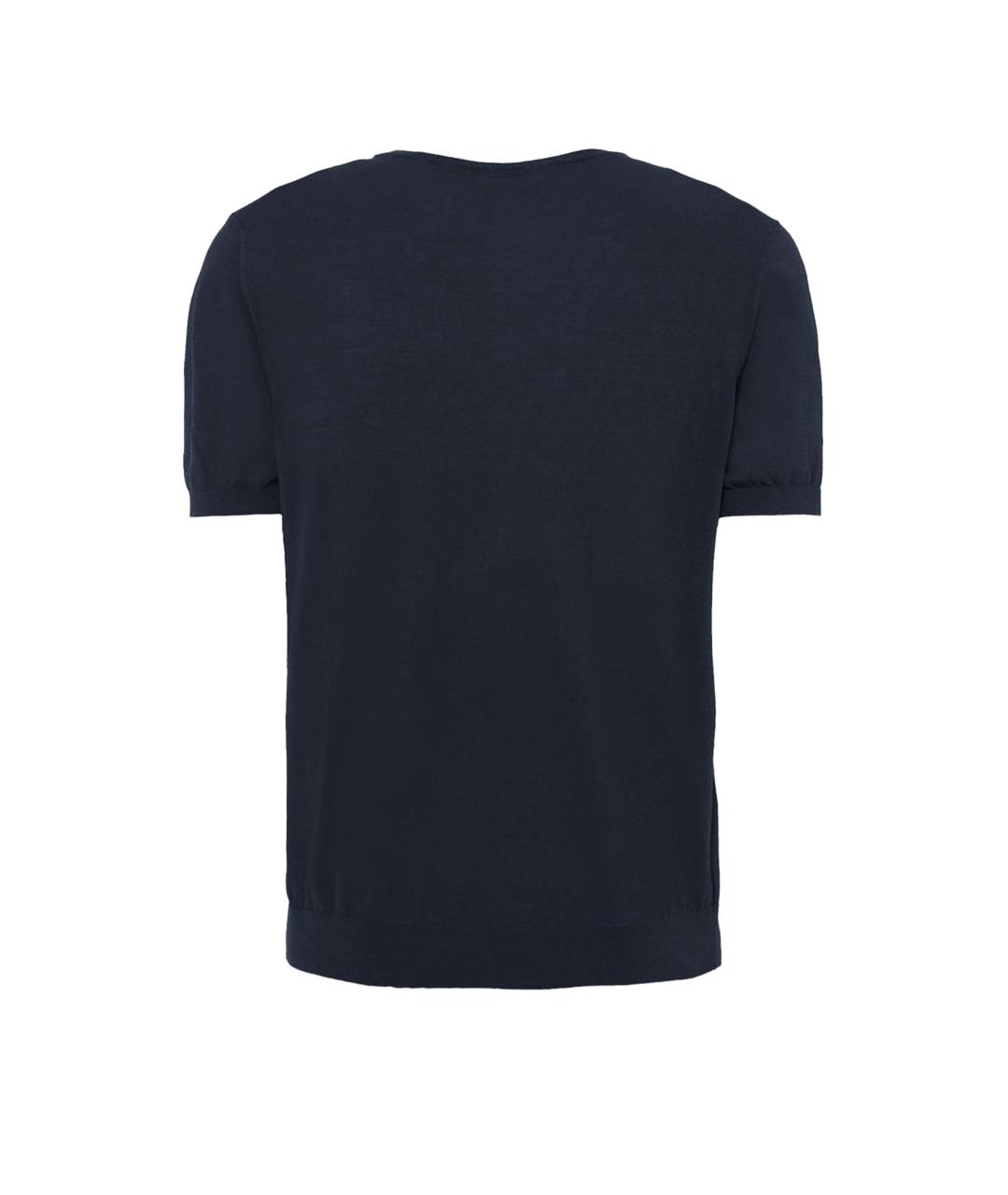 MALO Синяя хлопковая футболка, фото 2