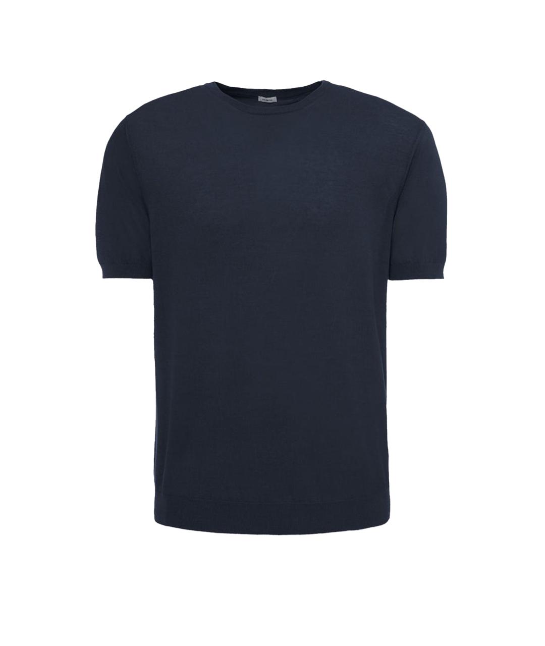 MALO Синяя хлопковая футболка, фото 1