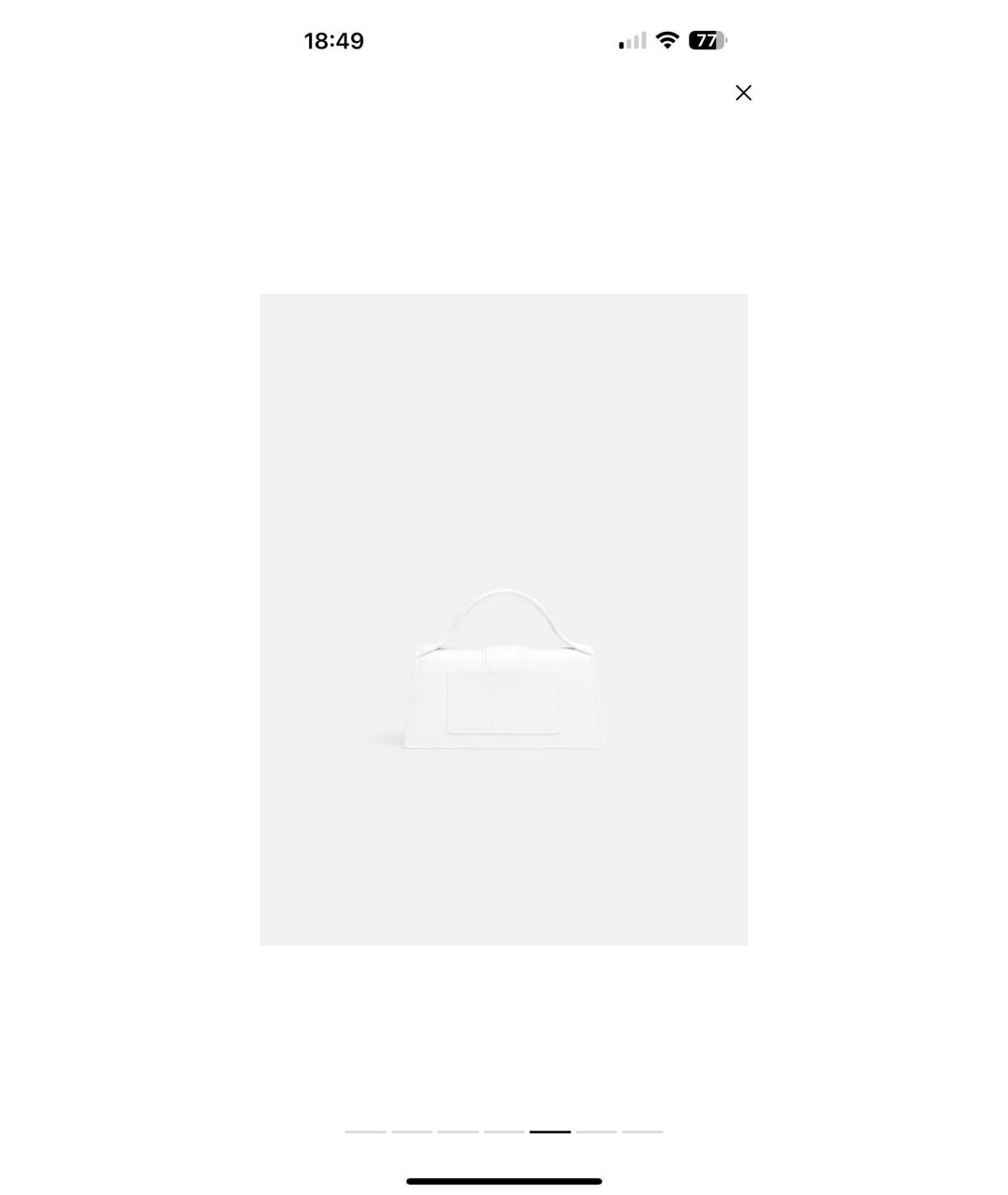 JACQUEMUS Белая кожаная сумка с короткими ручками, фото 5