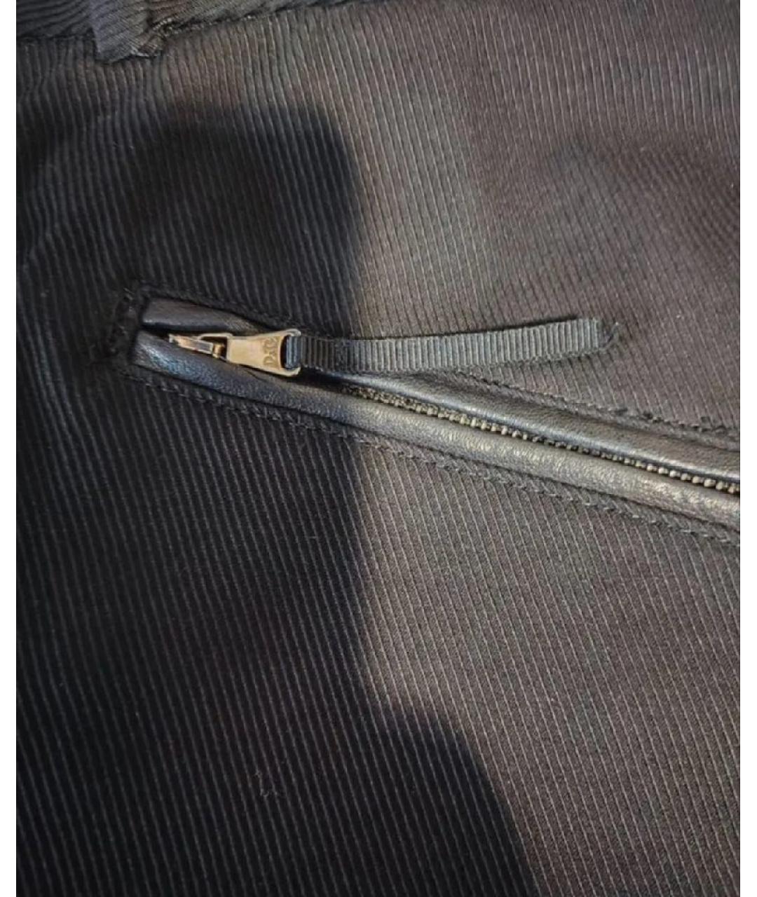 DOLCE&GABBANA Черные хлопковые брюки узкие, фото 3