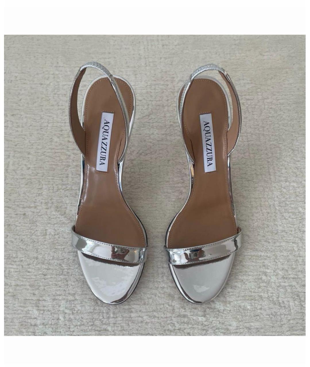 AQUAZZURA Серебряные босоножки, фото 2