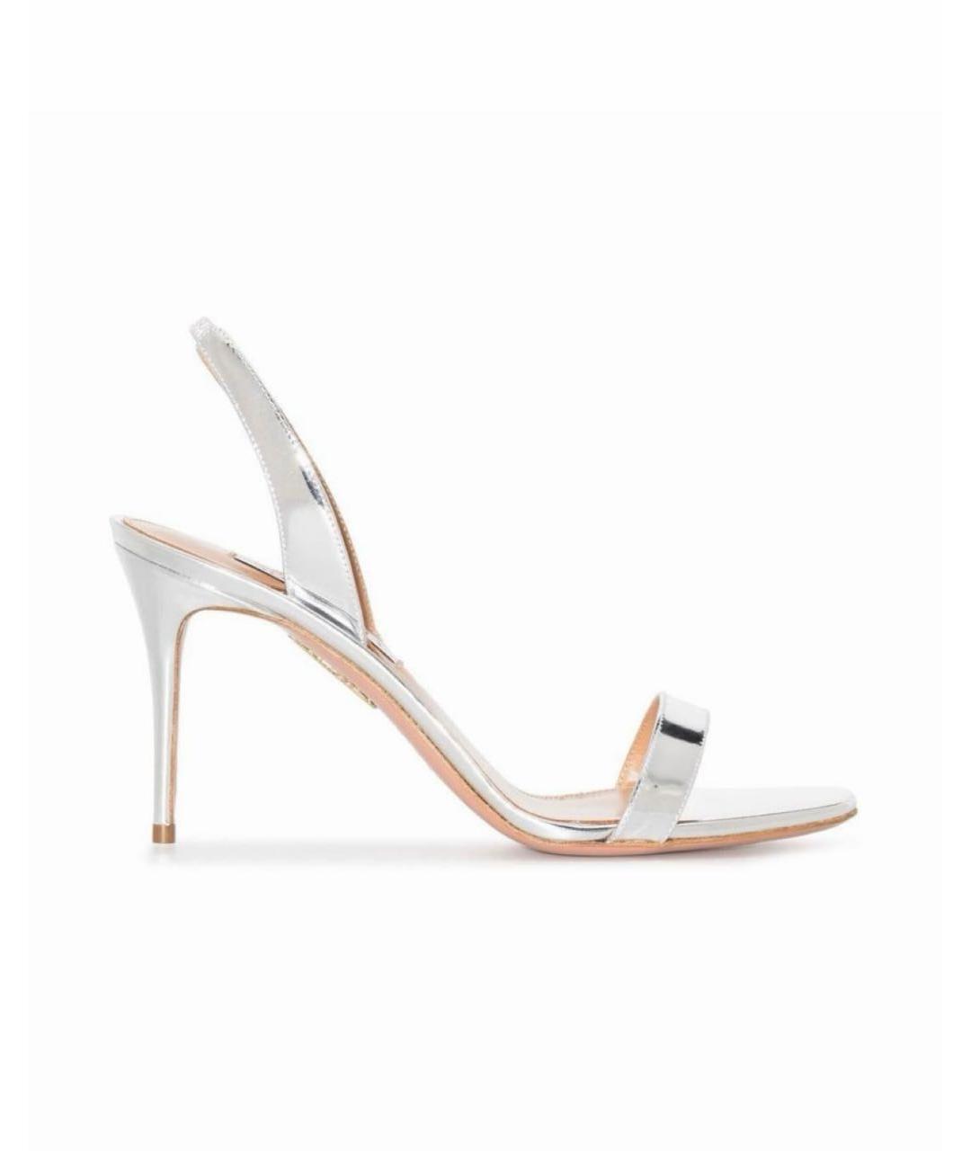 AQUAZZURA Серебряные босоножки, фото 7