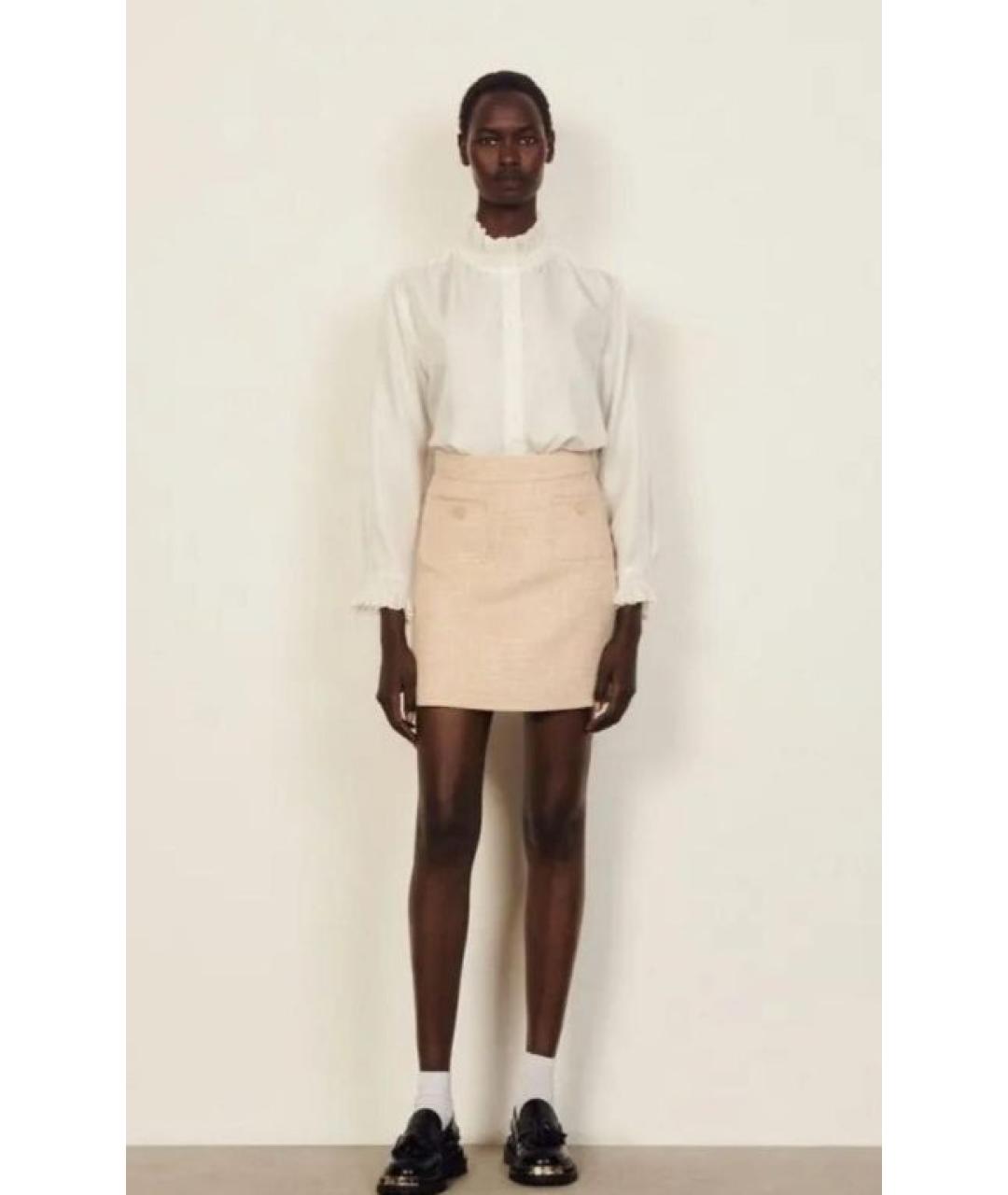 SANDRO Шерстяная юбка мини, фото 8