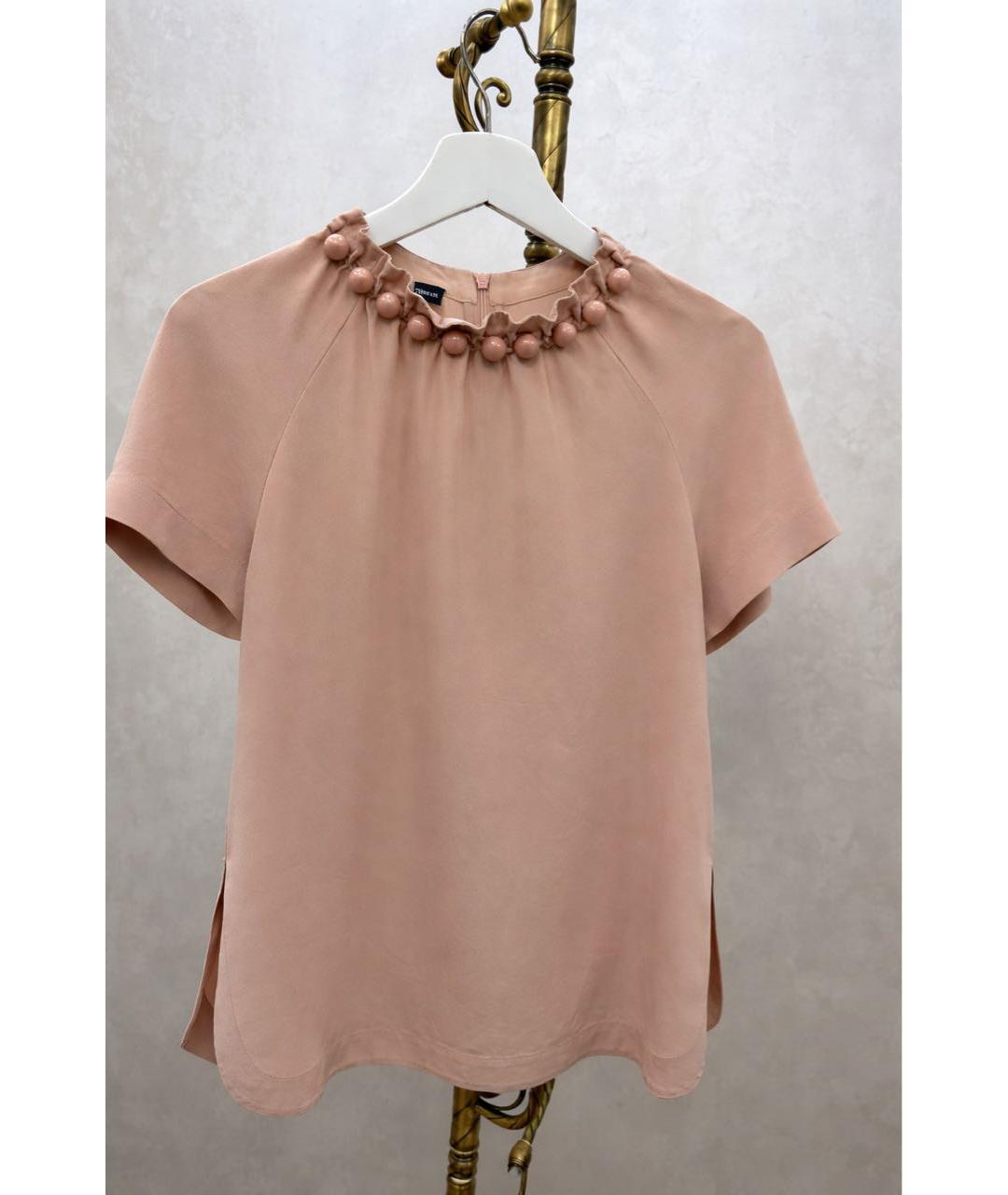 EMPORIO ARMANI Розовая шелковая блузы, фото 4