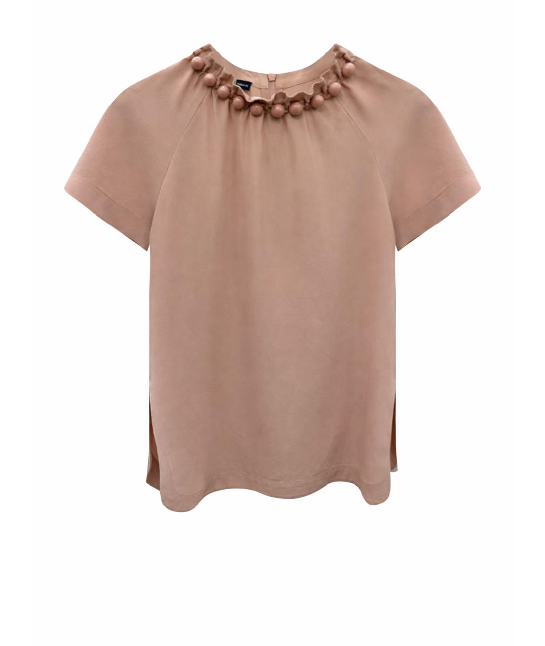 EMPORIO ARMANI Розовая шелковая блузы, фото 1