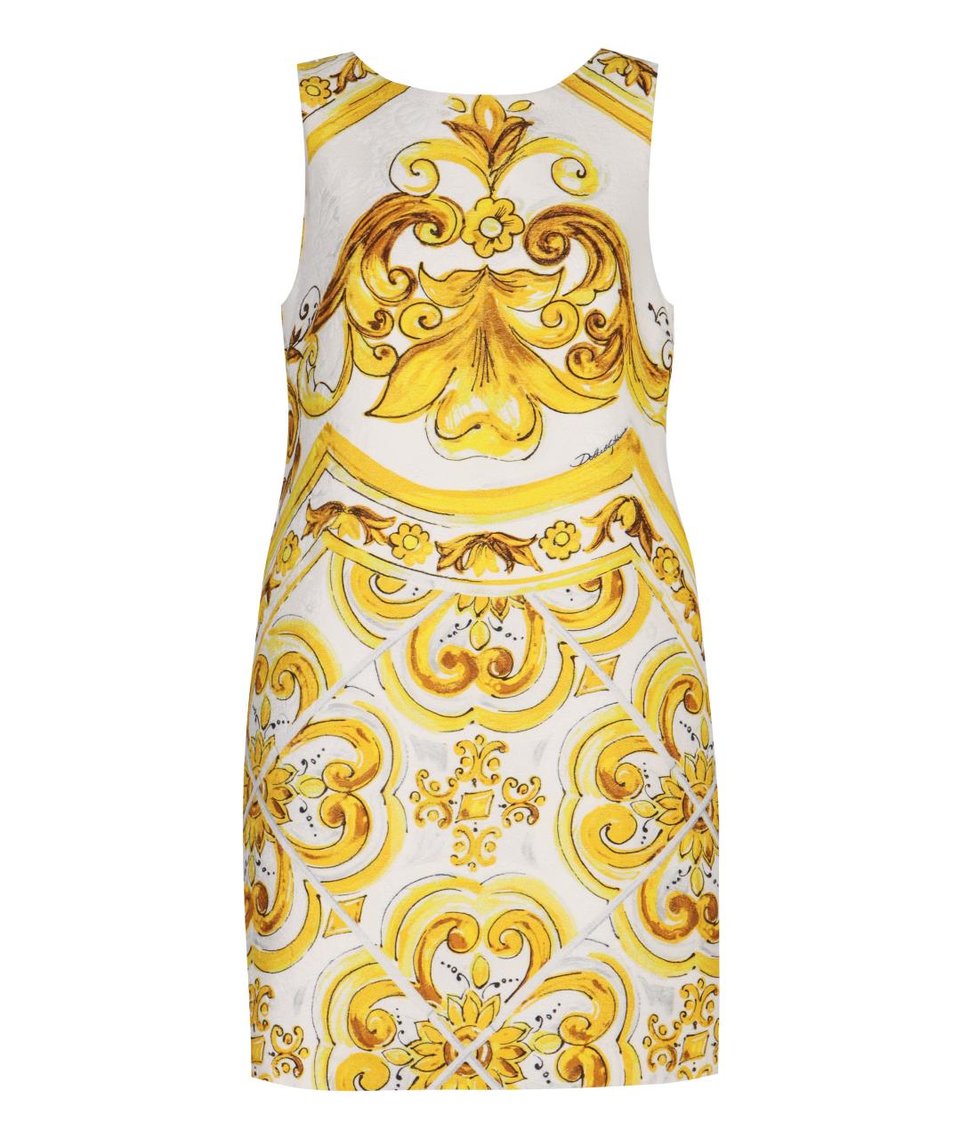 DOLCE&GABBANA Белое хлопковое повседневное платье, фото 1