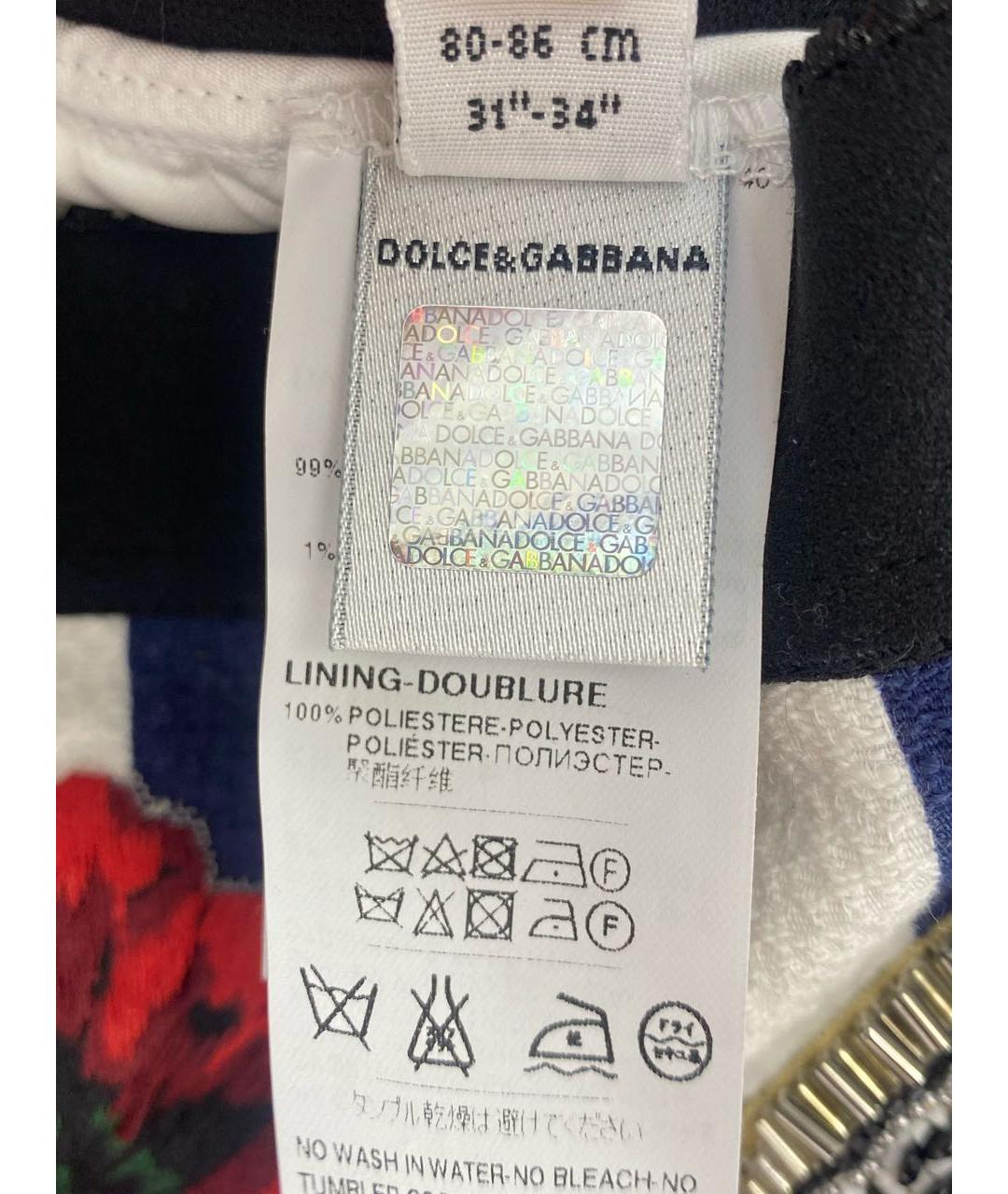 DOLCE & GABBANA KIDS Мульти хлопковая юбка, фото 8