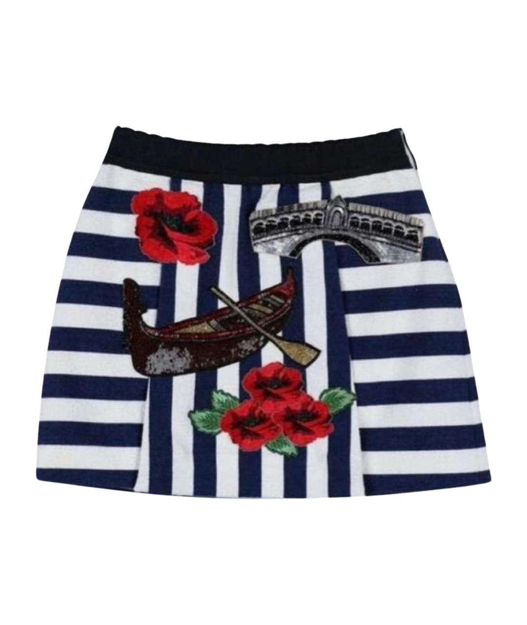 DOLCE & GABBANA KIDS Мульти хлопковая юбка, фото 1