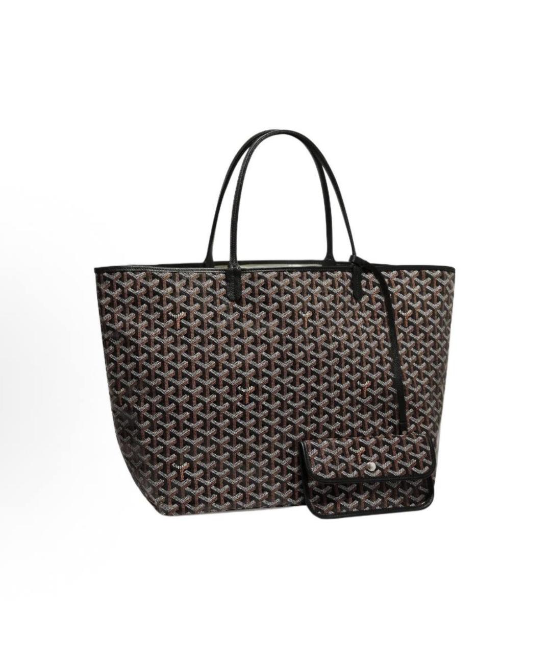 GOYARD Черная кожаная сумка тоут, фото 4