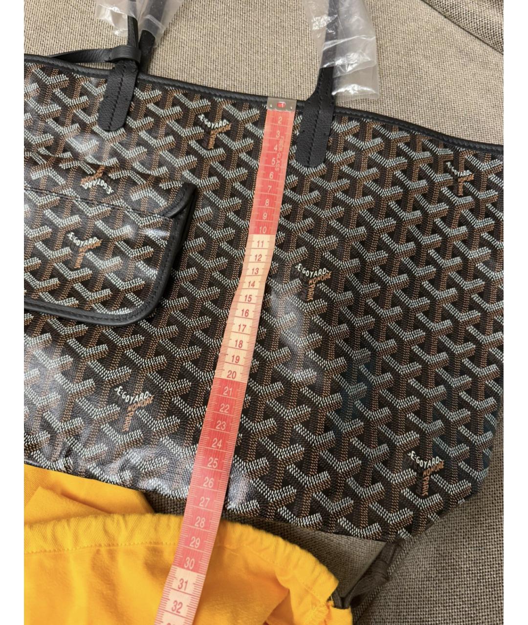 GOYARD Черная кожаная сумка тоут, фото 2