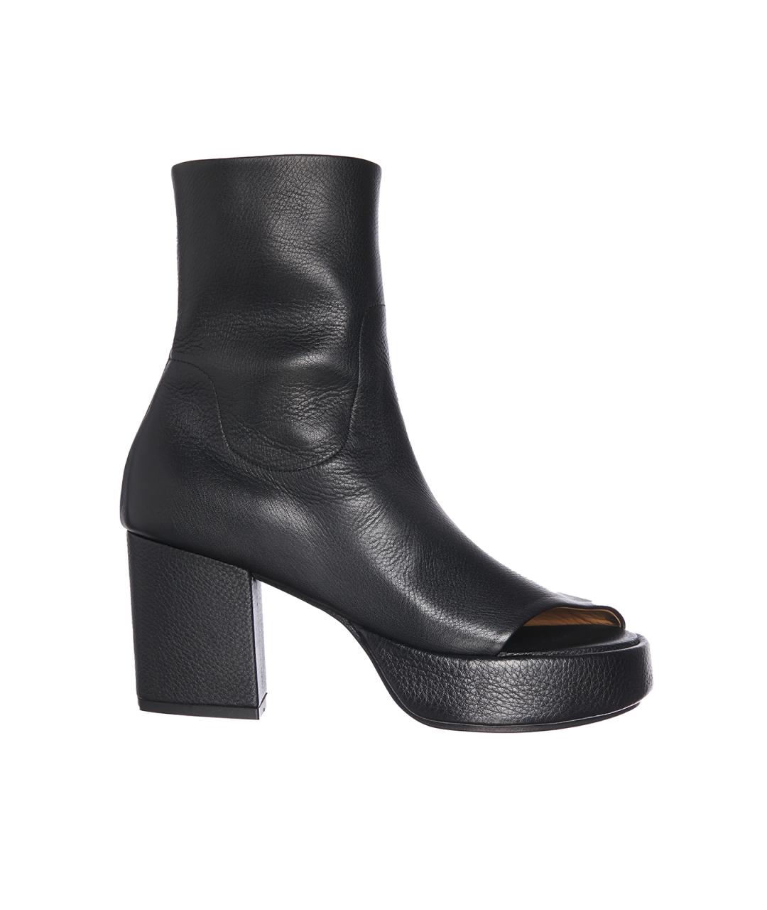 MARSELL Черные кожаные ботинки, фото 1