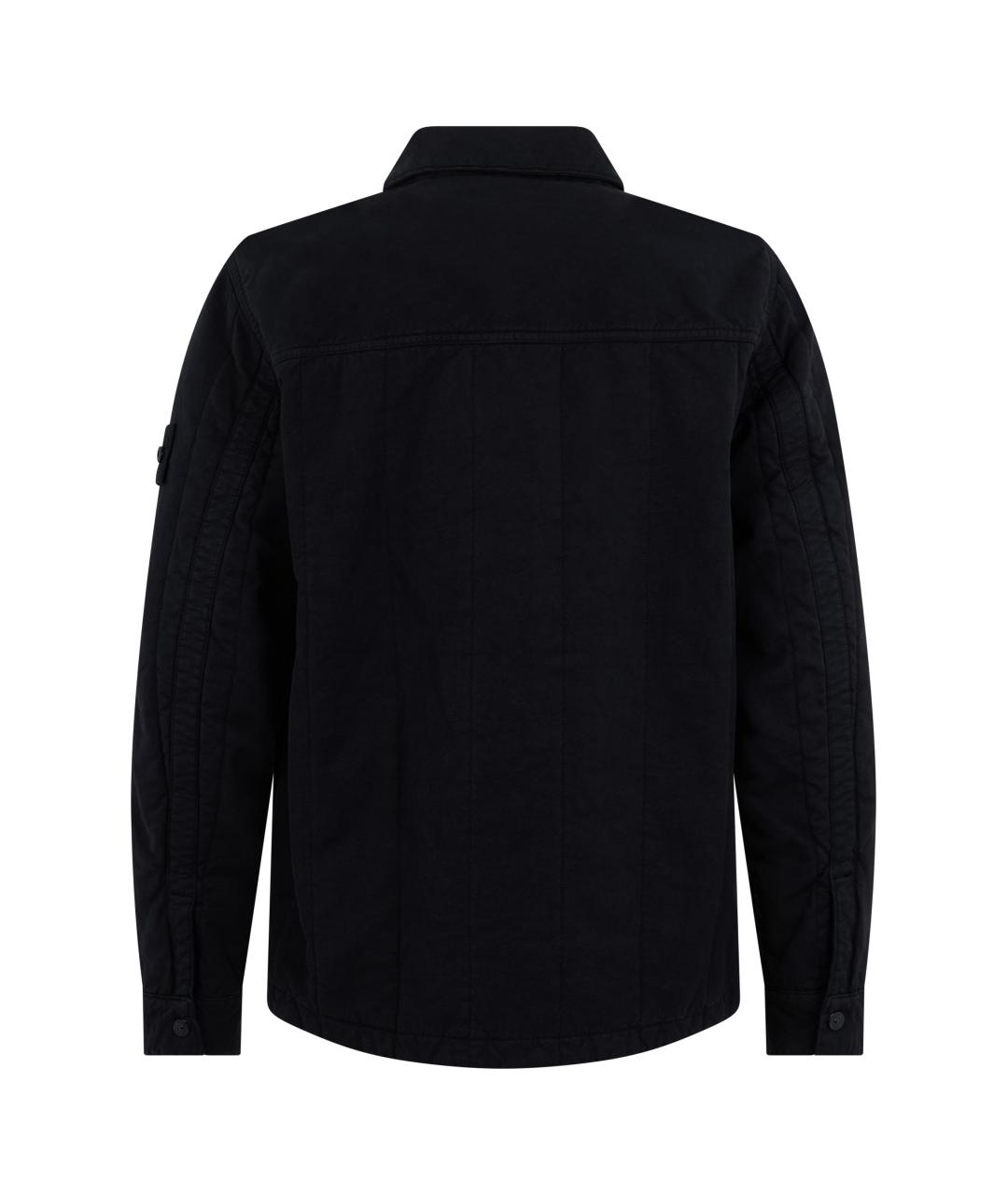 STONE ISLAND Черная хлопковая куртка, фото 2
