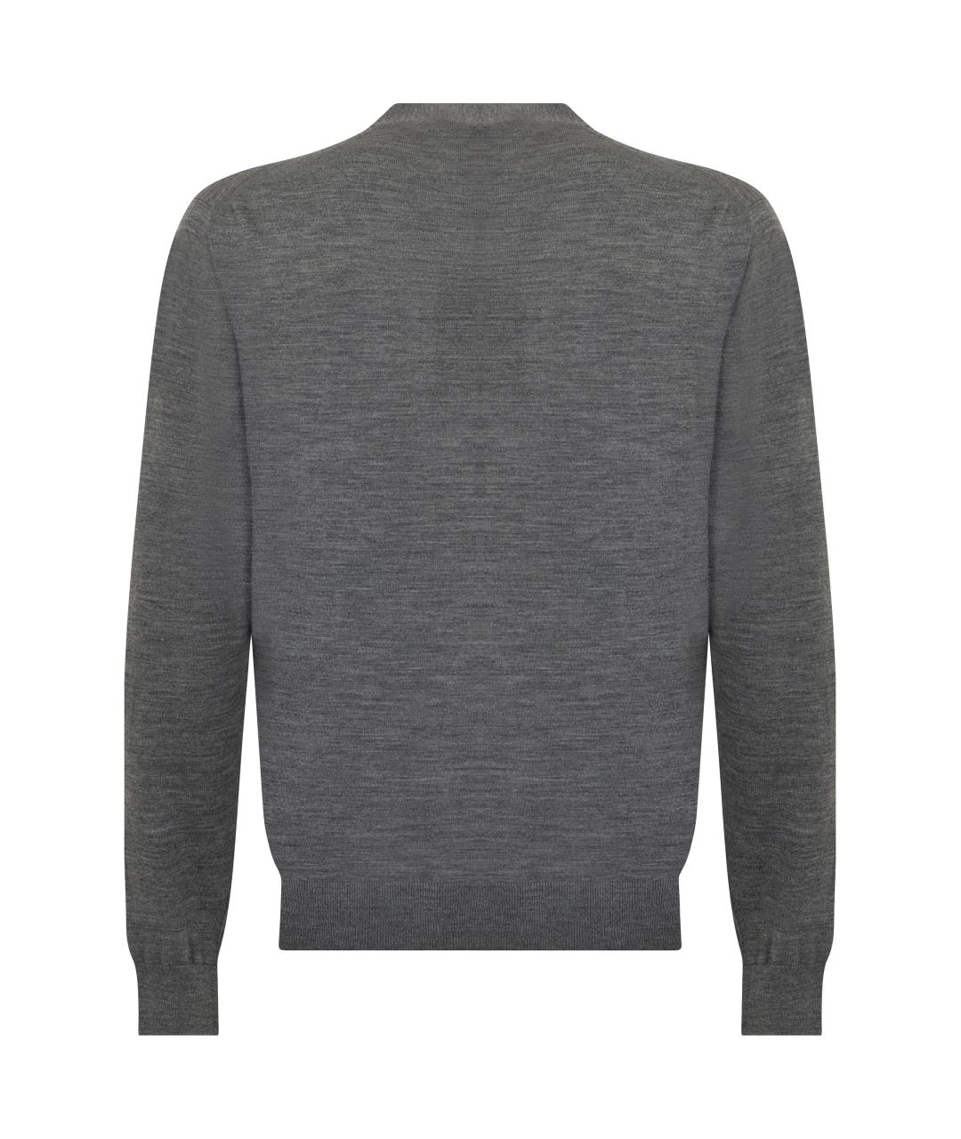 PRADA Серый шерстяной кардиган, фото 2