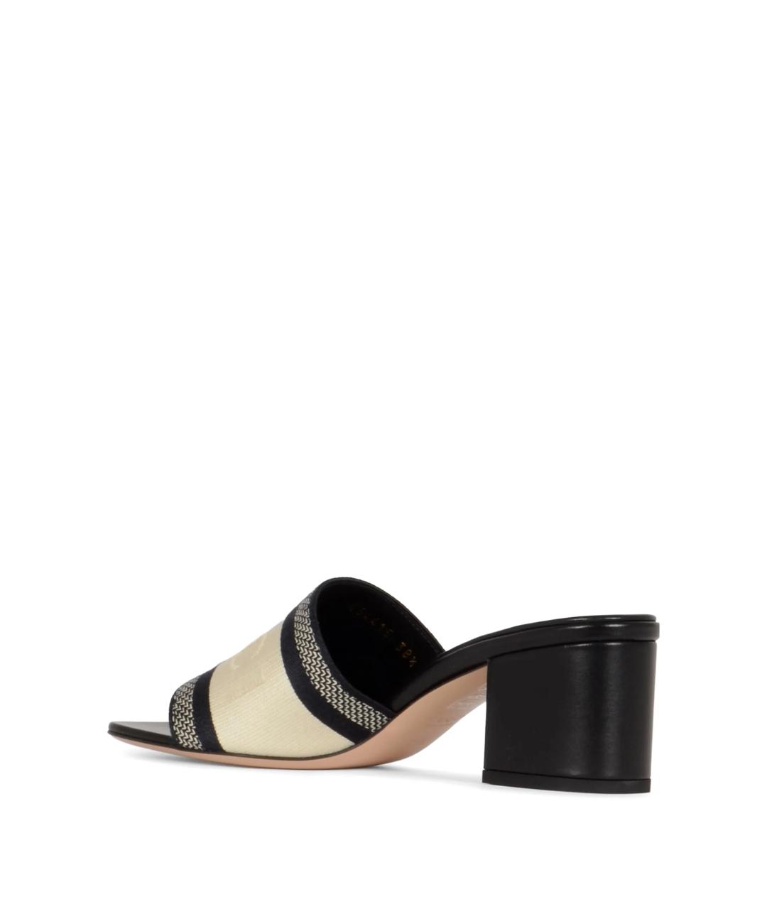 GUCCI Бежевые текстильные сандалии, фото 3