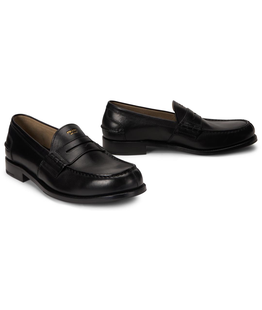 PRADA Черные кожаные лоферы, фото 3